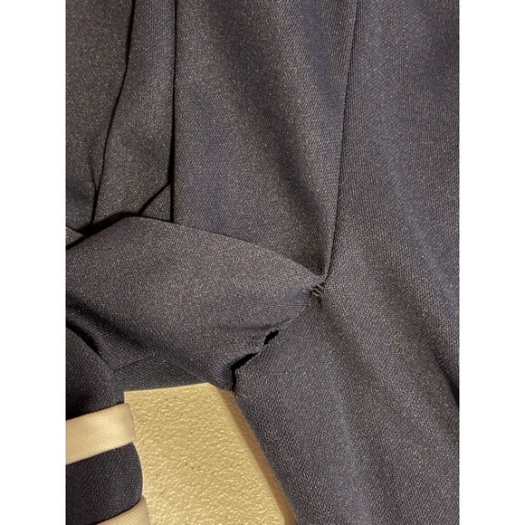 1960s Mod Nautical Jumpsuit Pantsuit Navy Sailor Romper Flare Leg Polyester S - Picture 6 of 10